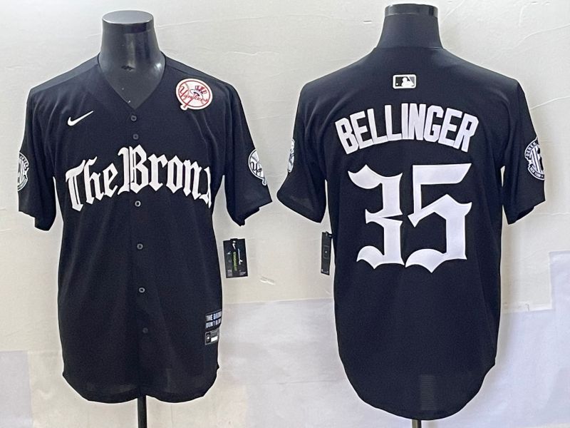 Men 2025 New York Yankees #35 Bellinger Black Five generations Joint Name Nike MLB Jersey style 6->new york yankees->MLB Jersey